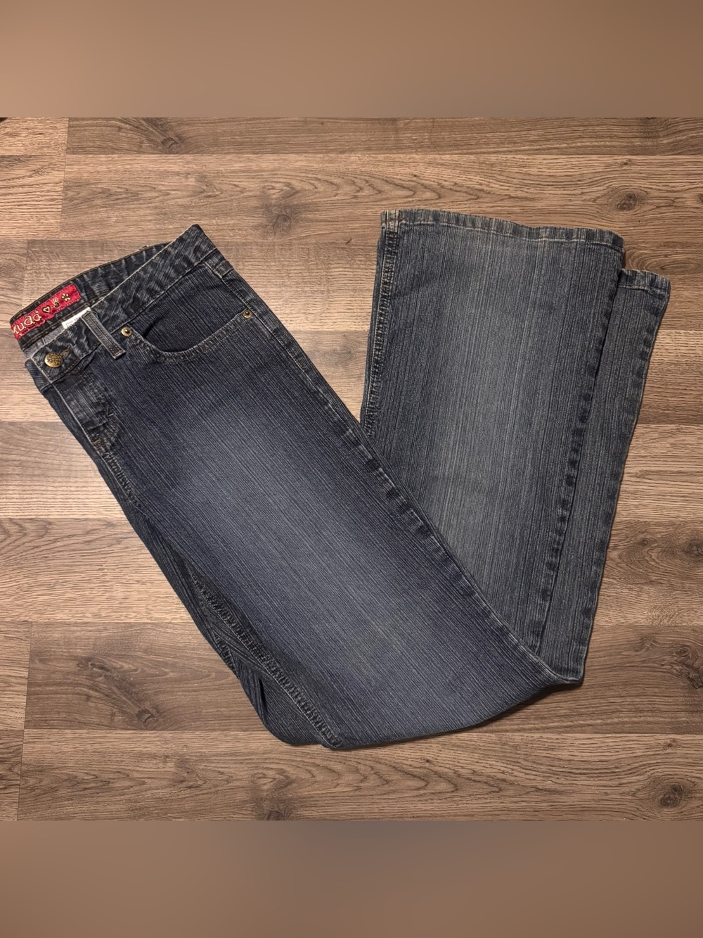 Vintage Y2K MUDD Mid Rise Boot Flare Blue Jeans Women’s Size 13 Denim RARE